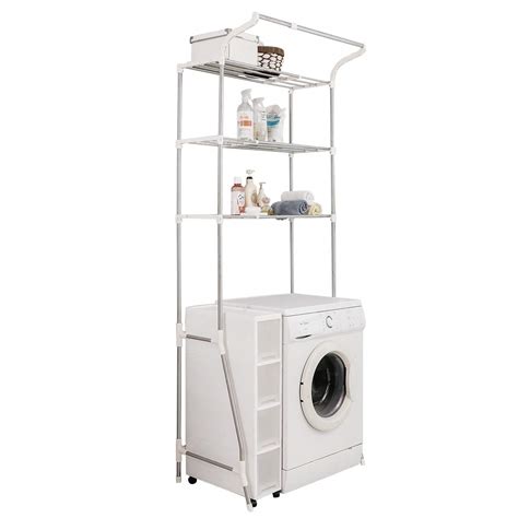 metal laundry storage box|above washing machine shelf.